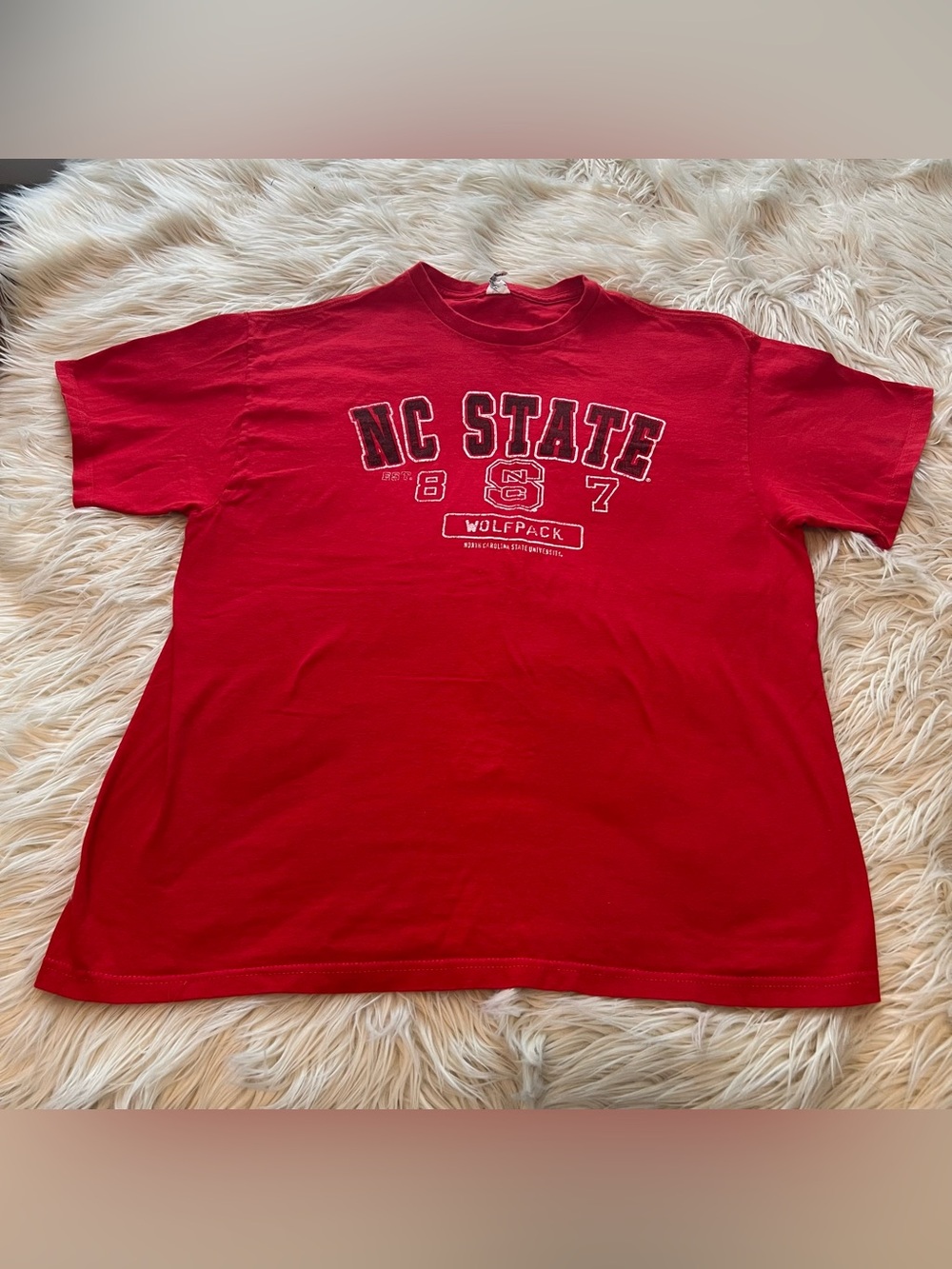Vintage NC State Wolfpack Shirt Mens XL Red Delta Magnum Weight Logo Y2K
